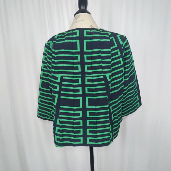 Peter Nygard Jacket 16 X Large Crop Blue Green Career Y2K - Picture 5 of 9